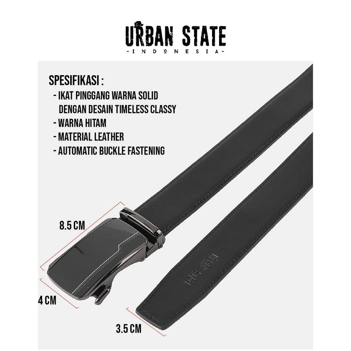 CoreTrack Auto Top Grain Leather Belt - Black