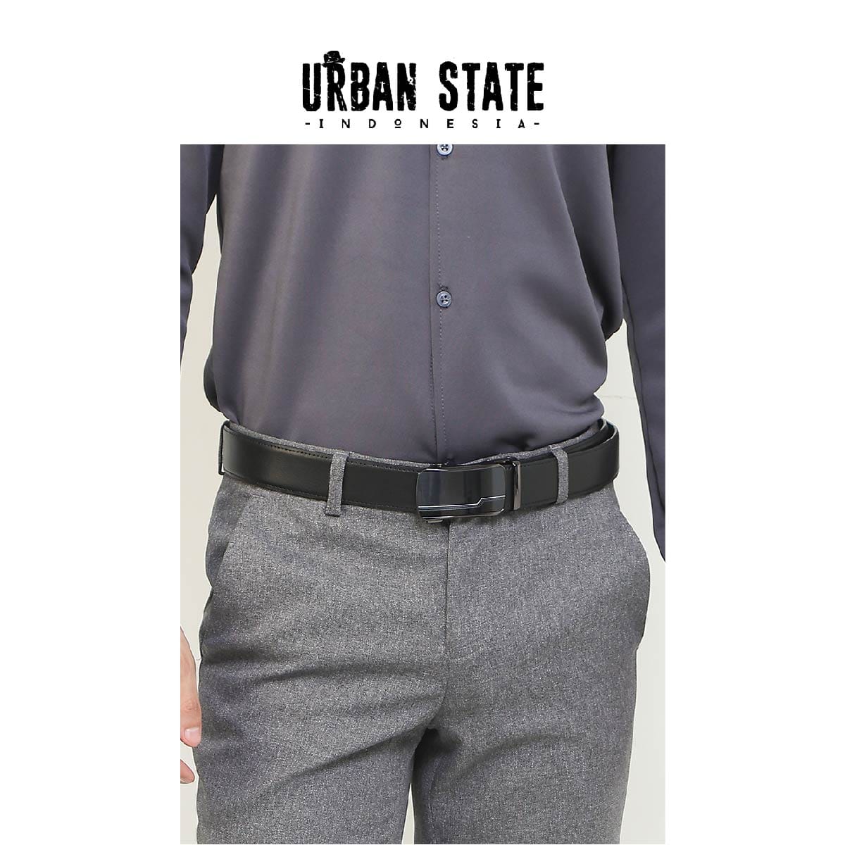 CoreTrack Auto Top Grain Leather Belt - Black