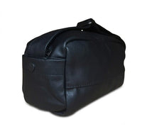 Distressed Leather Crossbody Pouch - Non-Detachable Strap - Black