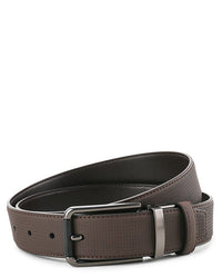 Essential Square Pin Buckle Top Grain Leather Belt - Brown