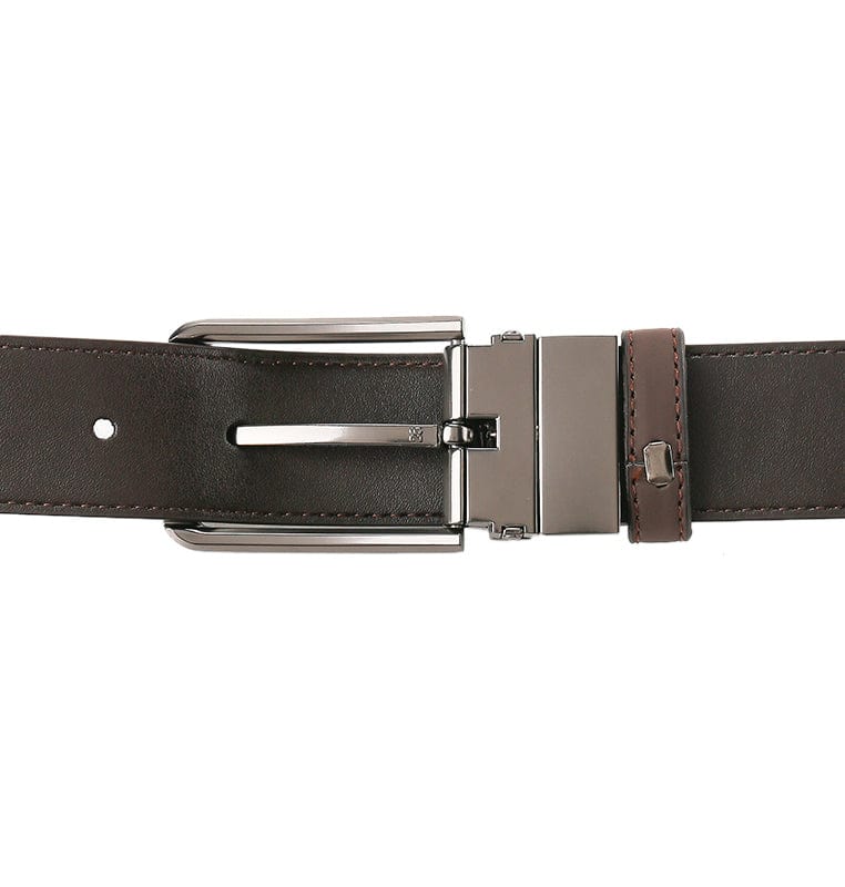 Essential Square Pin Buckle Top Grain Leather Belt - Brown