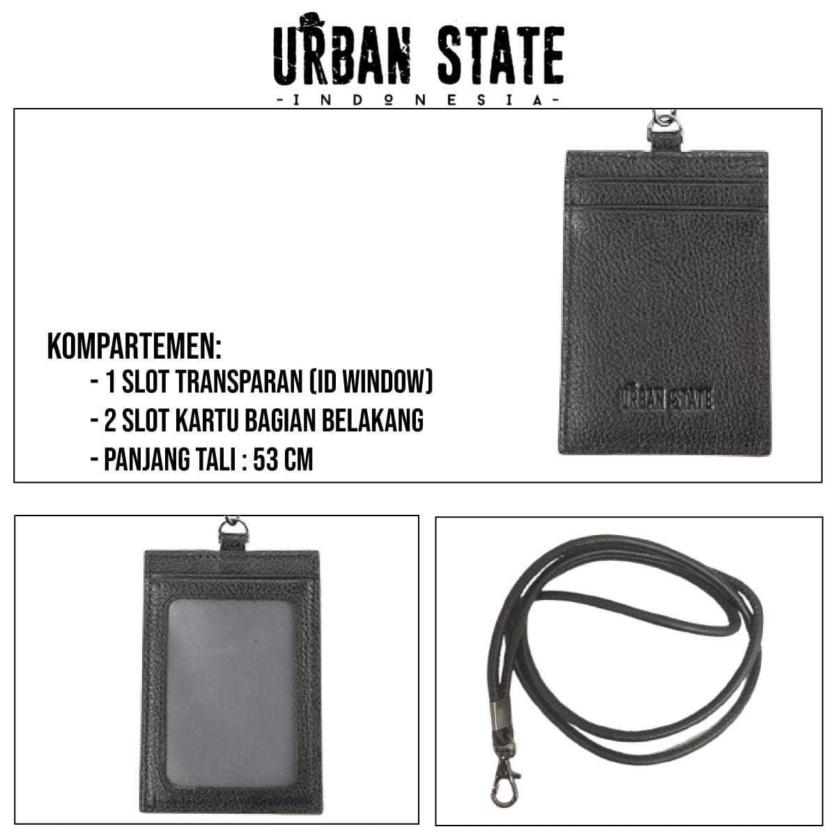 Everyday Carry Leather Card Lanyard - Brown