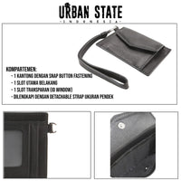 Everyday Snap Leather Card Wallet - Brown