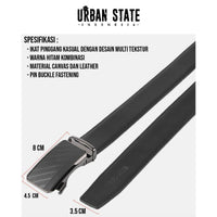 Index Auto Top Grain Leather Belt - Black