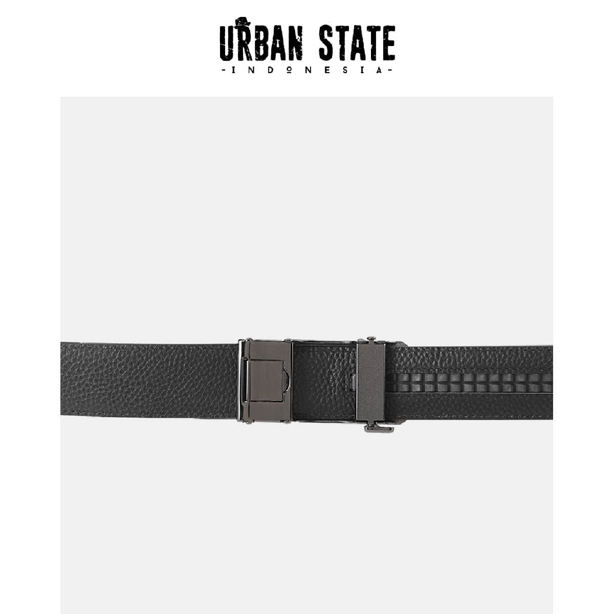 Index Auto Top Grain Leather Belt - Black