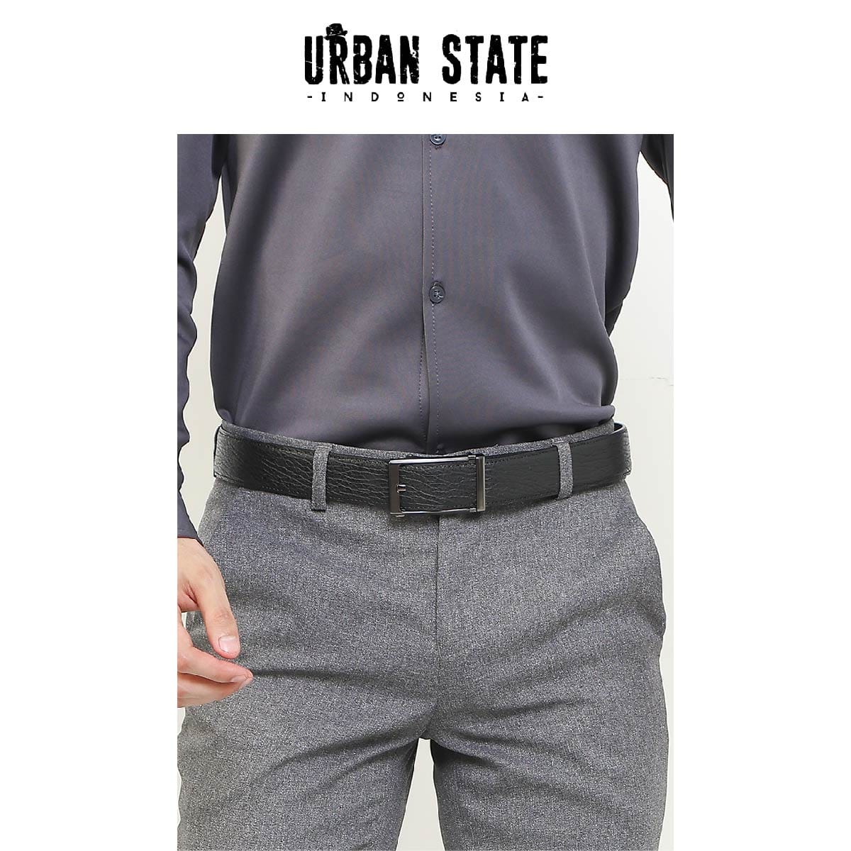 Latch Auto Top Grain Leather Belt - Black