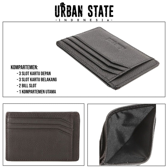 Metro Carry Leather Card Wallet - Brown