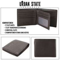 Metro Fold Leather Wallet - Black