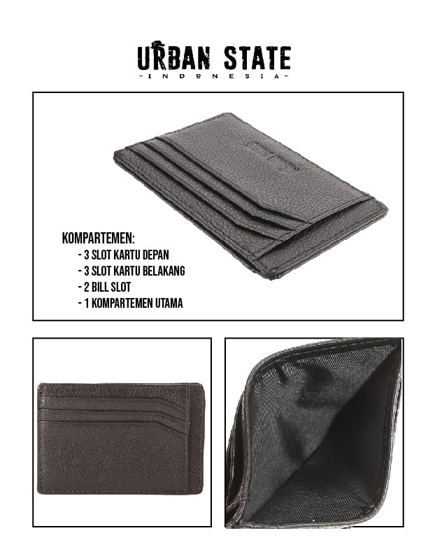 Metro Carry Leather Card Wallet - Brown