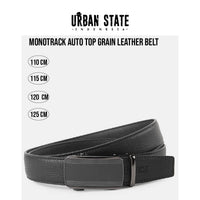 MonoTrack Auto Top Grain Leather Belt - Black