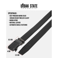 MonoTrack Auto Top Grain Leather Belt - Black