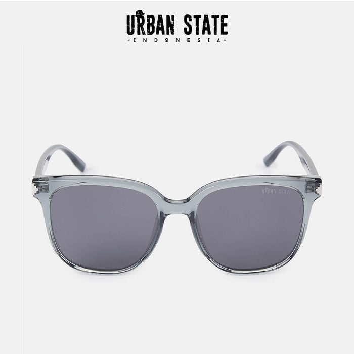 Polarized Camden Square Frame Sunglasses - Black Black