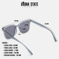 Polarized Camden Square Frame Sunglasses - Black Black