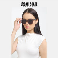 Polarized Camden Square Frame Sunglasses - Black Black
