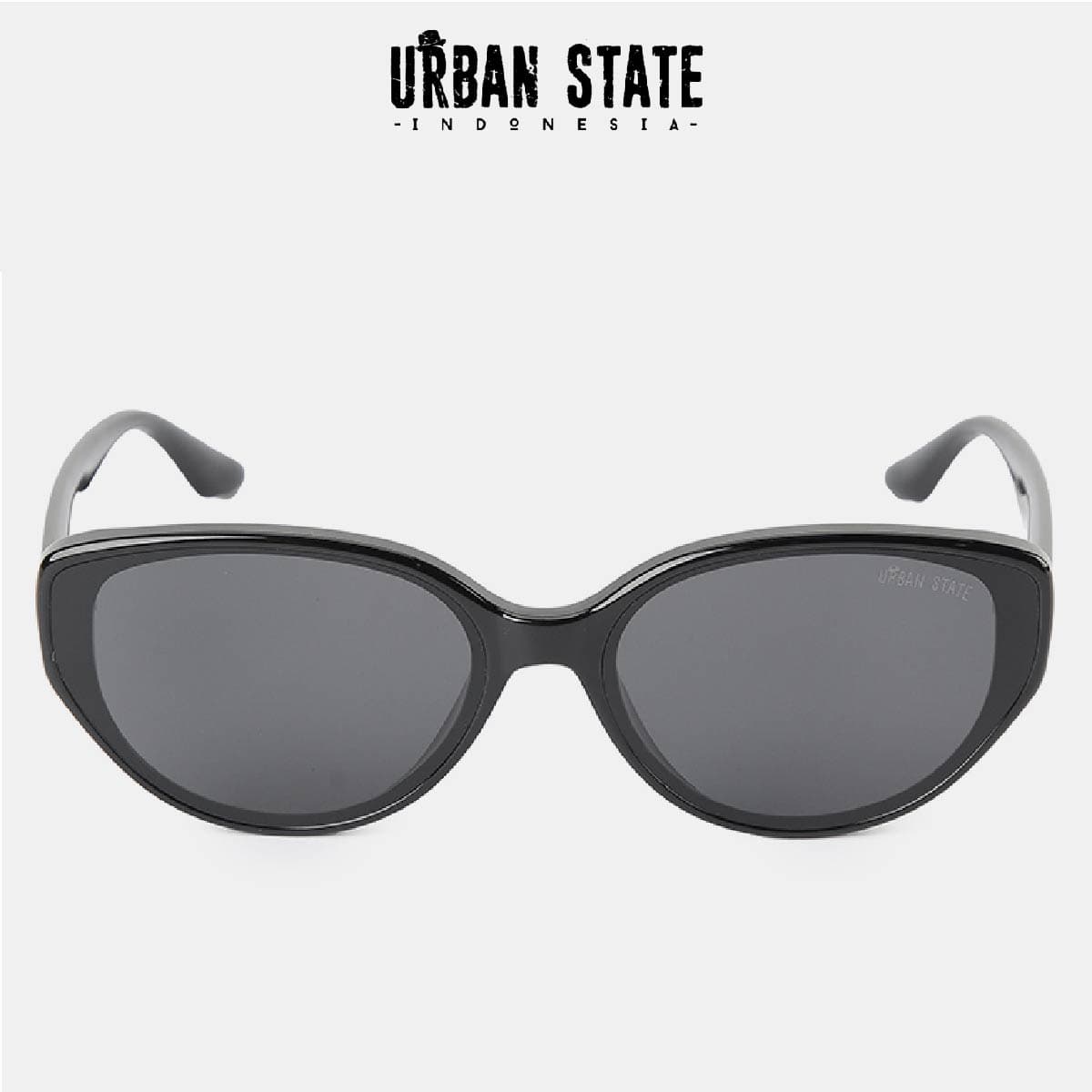 Polarized Lume Cateye Frame Sunglasses - Black Black