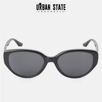 Polarized Lume Cateye Frame Sunglasses - Black Black