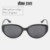 Polarized Lume Cateye Frame Sunglasses - Black Black