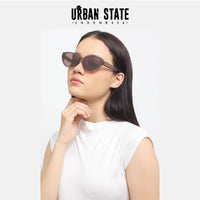 Polarized Lume Cateye Frame Sunglasses - Black Black
