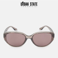 Polarized Lume Cateye Frame Sunglasses - Brown Clear