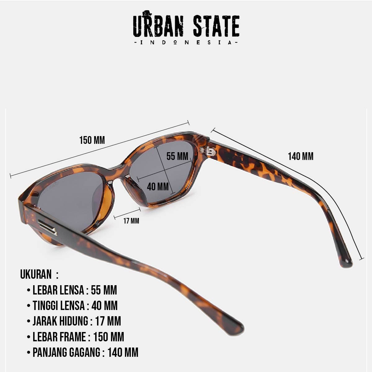 Polarized Nova Cateye Frame Sunglasses - Black Leopard