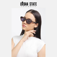 Polarized Nova Cateye Frame Sunglasses - Black Leopard
