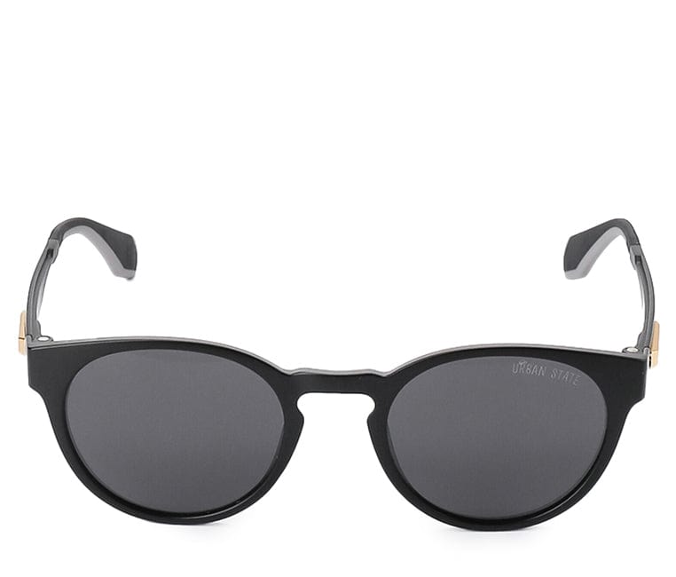 Polarized Plastic Frame Oval Sporty Retro Sunglasses - Black Black