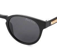 Polarized Plastic Frame Oval Sporty Retro Sunglasses - Black Black