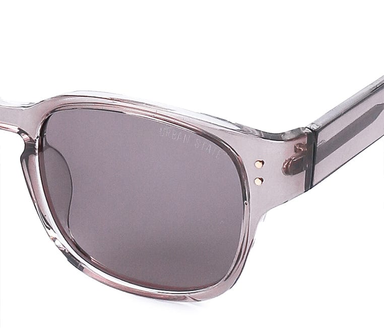 Polarized Plastic Frame Rectangular Retro Sunglasses - Black Clear