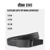 SlateLock Auto Top Grain Leather Belt - Black