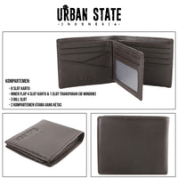 Urban Fold Leather Wallet - Brown
