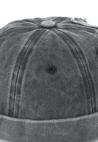 Vintage Brimless Baseball Cap - Black