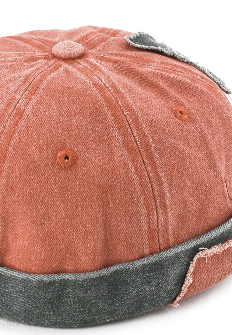 Vintage Brimless Baseball Cap - Orange