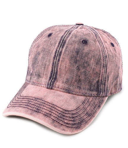 Vintage Canvas Baseball Cap - Pink Purple