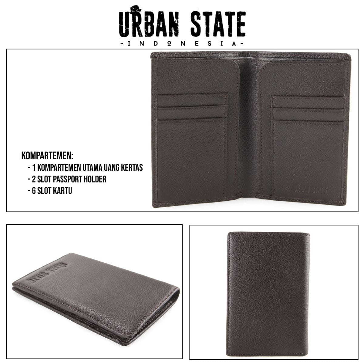 Voyage Leather Passport Case - Black