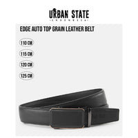 Edge Auto Top Grain Leather Belt - Black