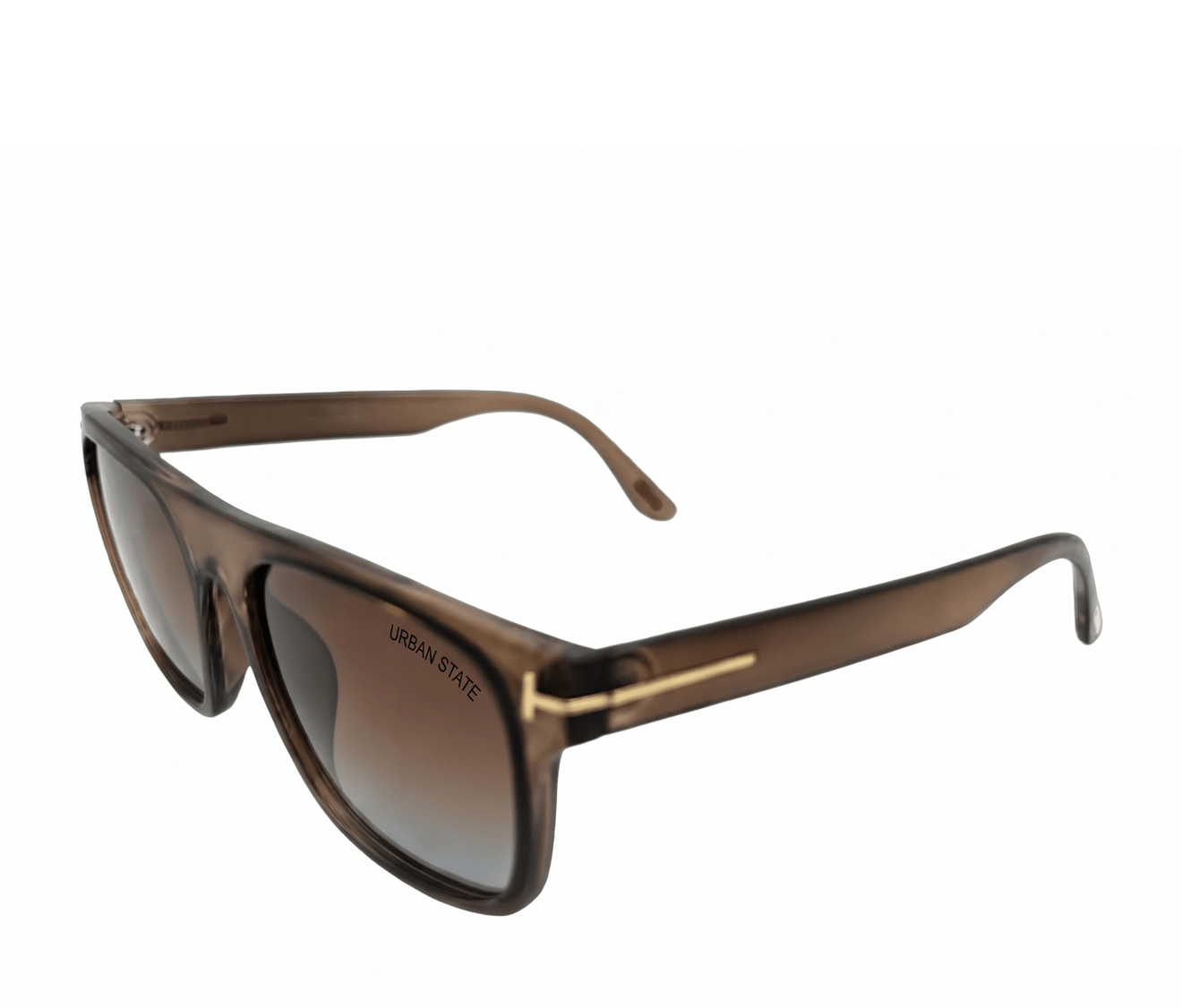 Polarized Titan Square Frame Sunglasses - Multi Brown