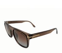 Polarized Titan Square Frame Sunglasses - Multi Brown