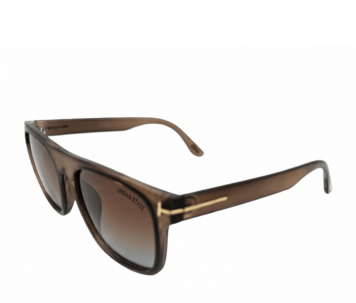 Polarized Titan Square Frame Sunglasses - Multi Brown