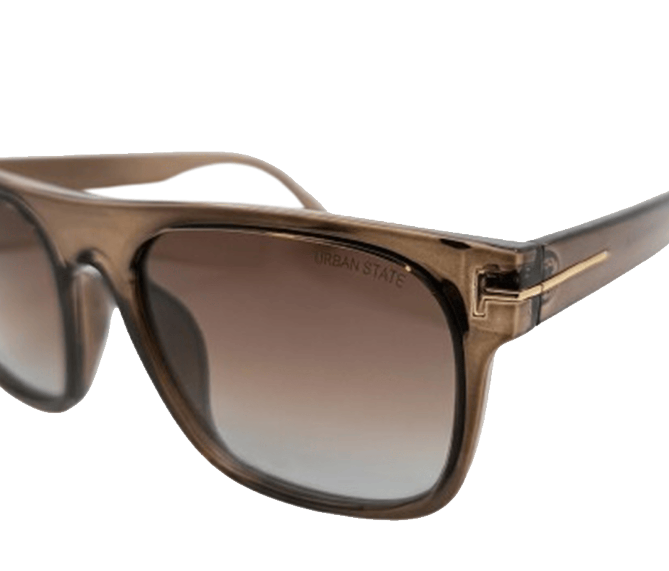 Polarized Titan Square Frame Sunglasses - Multi Brown