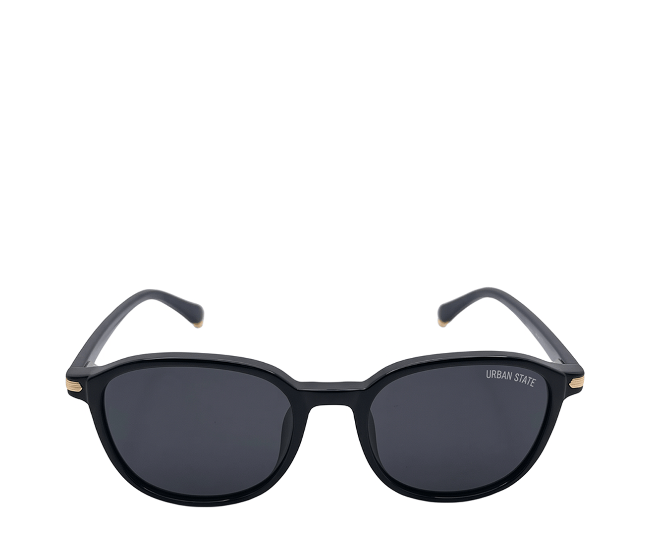 Polarized Harlow Round Frame Sunglasses - Black Black