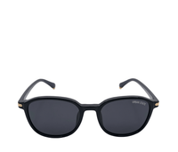 Polarized Harlow Round Frame Sunglasses - Black Black