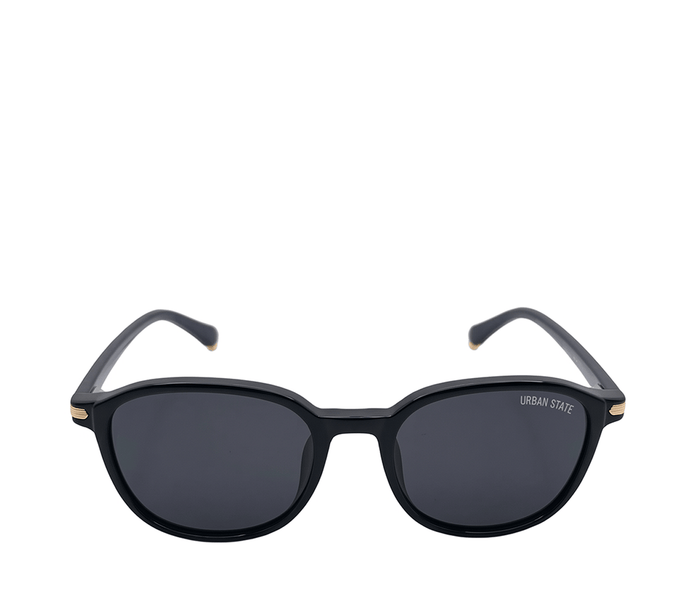 Polarized Harlow Round Frame Sunglasses - Black Black