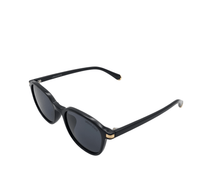 Polarized Harlow Round Frame Sunglasses - Black Black