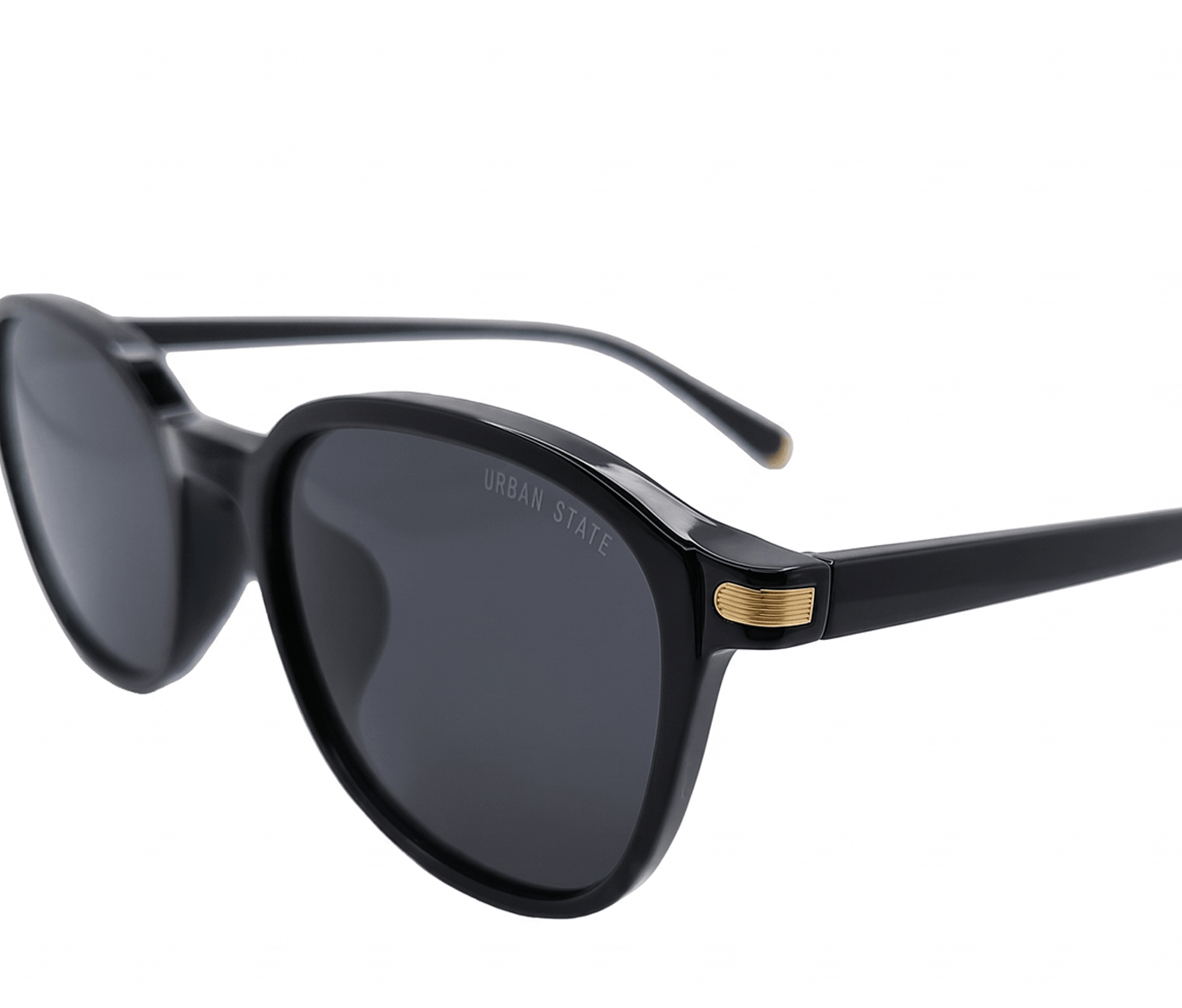 Polarized Harlow Round Frame Sunglasses - Black Black