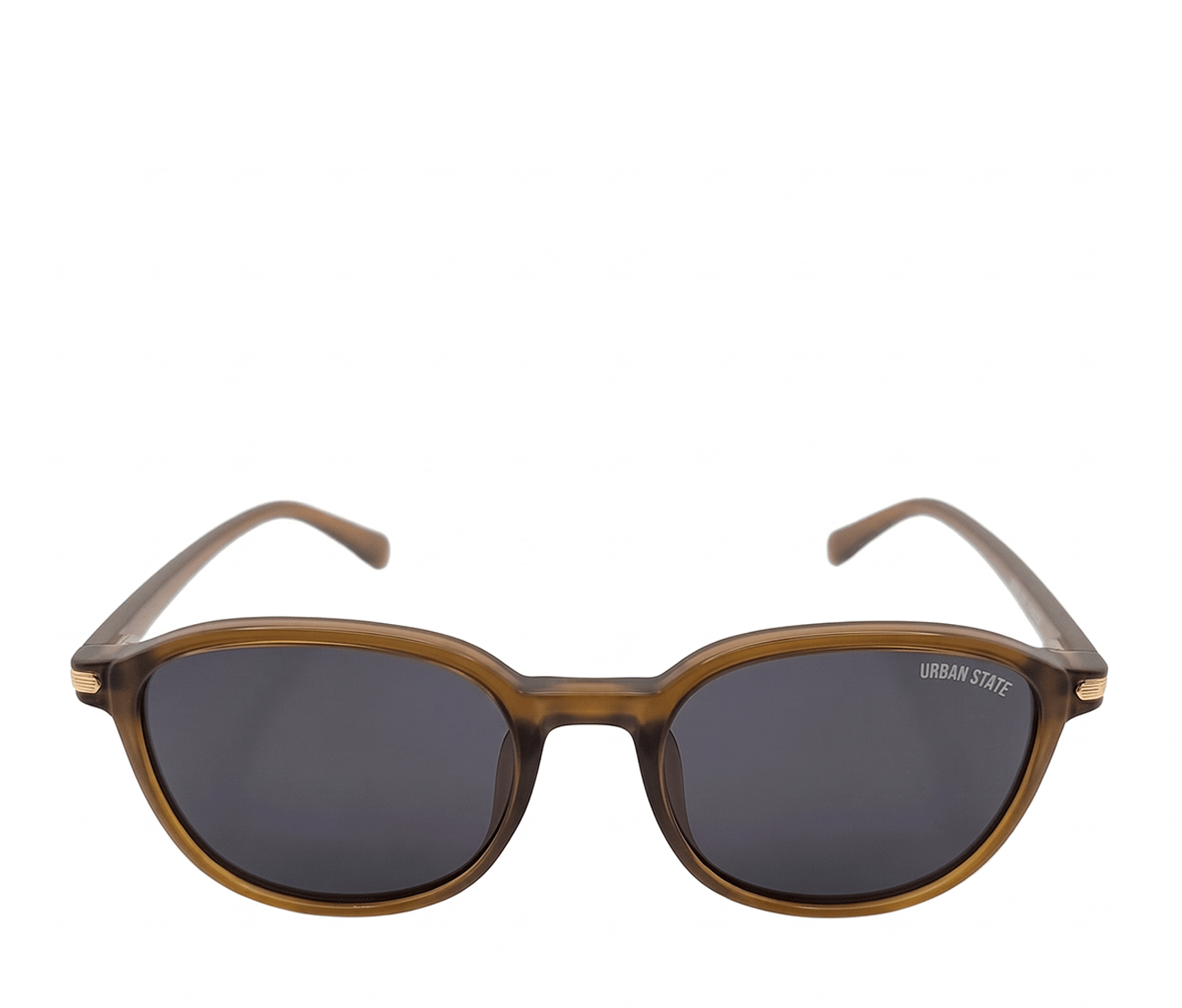 Polarized Harlow Round Frame Sunglasses - Black Brown