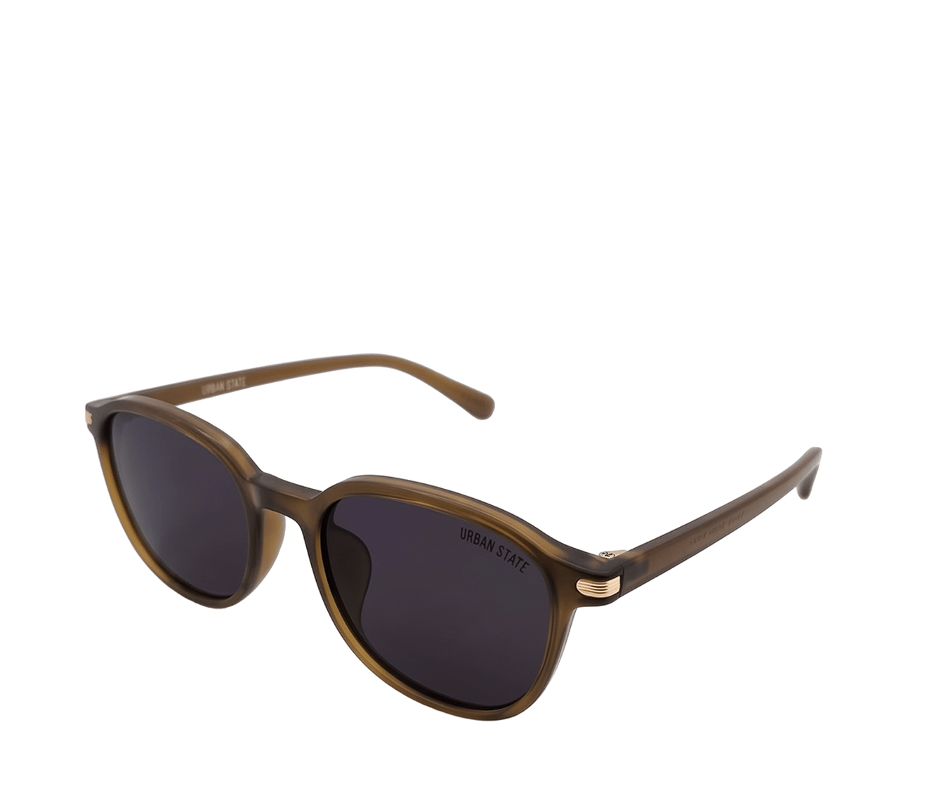 Polarized Harlow Round Frame Sunglasses - Black Brown