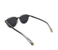 Polarized Harlow Round Frame Sunglasses - Black Multi