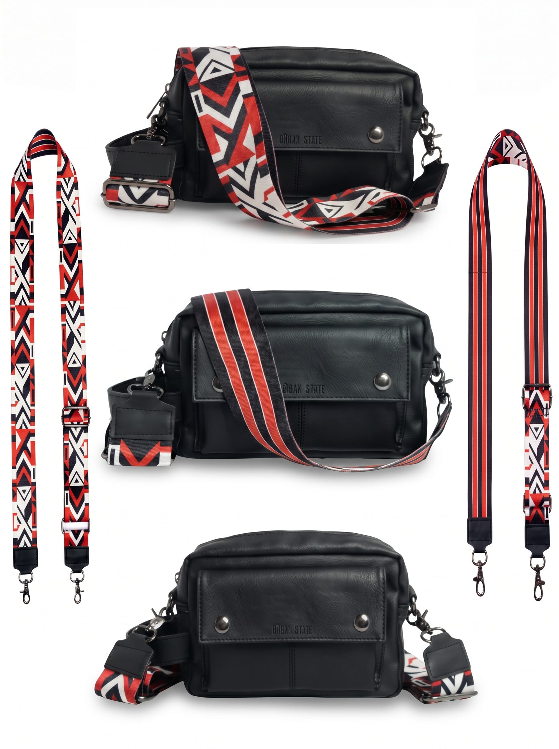 Vertex Tali Strap Tas - Adjustable Bag Shoulder Strap - Red White