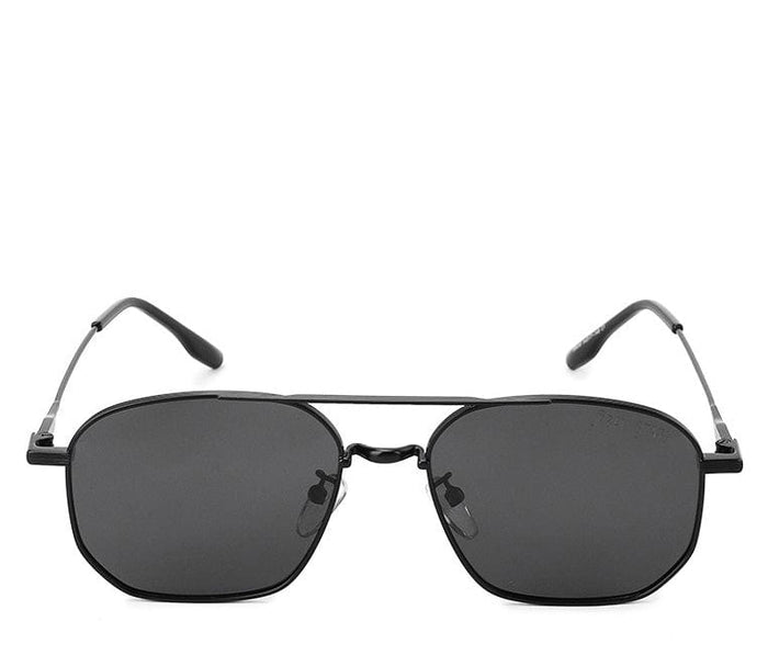 Polarized Metal Frame Northlane Aviator Sunglasses - Black Black