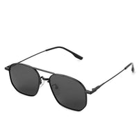 Polarized Metal Frame Northlane Aviator Sunglasses - Black Black